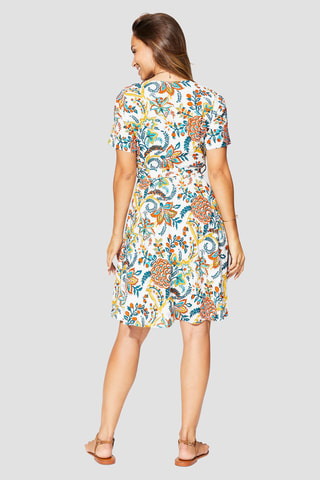 Robe patineuse - Blanc et bleu