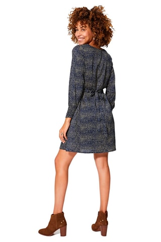 Robe patineuse Bleu marine et écru