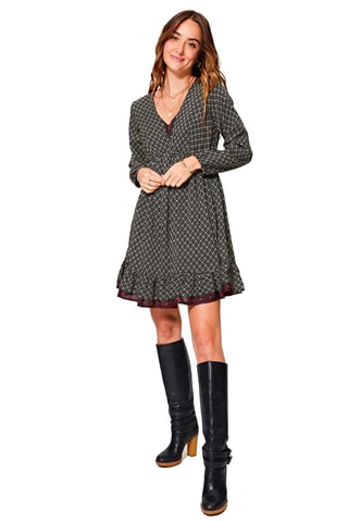Robe patineuse Noir et écru