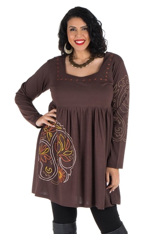 Robe patineuse - Marron