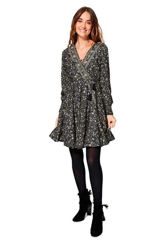 Robe portefeuille - Noir