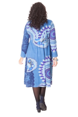 Robe midi - Bleu