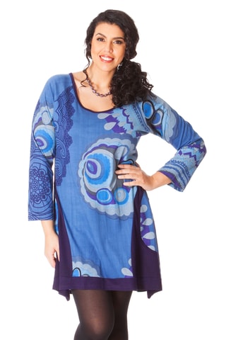 Robe droite - Bleu