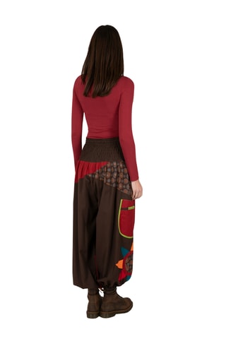 Sarouel taille haute - Marron