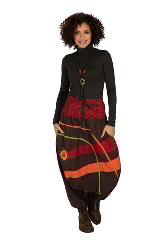 Sarouel taille haute - Marron