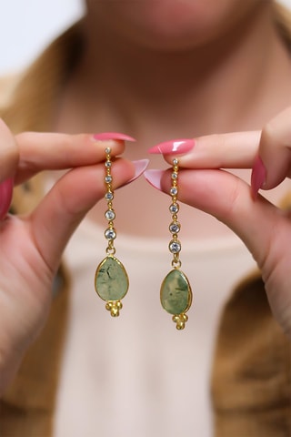 Brincos Prehnite