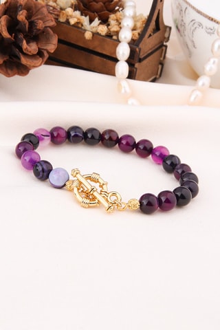 Pulseira Bronze e ágatas