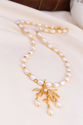 Colar - Dourado e branco