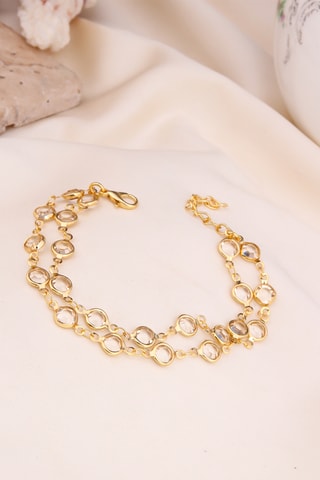 Pulseira 2 fileiras - Transparente