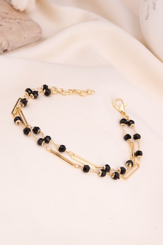 Pulseira 2 fileiras - Preto