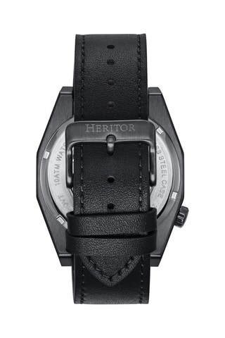 Montre automatique en cuir Amadeus - Heritor Automatic - Noir - Black