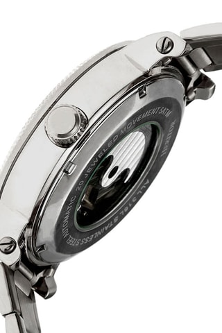 Montre automatique en acier Aries -  Argenté et noir