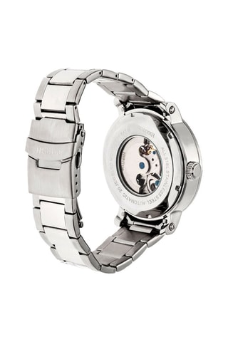 Montre automatique en acier Aries -  Argenté et noir