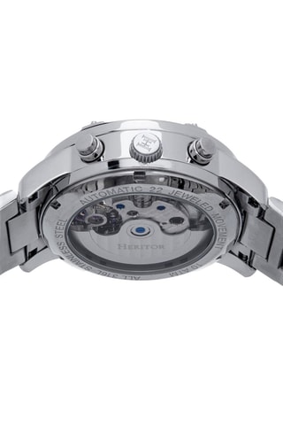 Montre automatique en acier Wilhelm - Argenté et noir