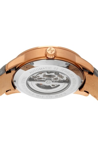 Montre automatique en cuir Davies - Heritor Automatic - Gris