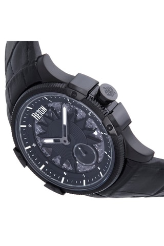 Montre automatique en cuir - Noir 