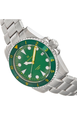 Montre automatique en acier - Argenté et vert