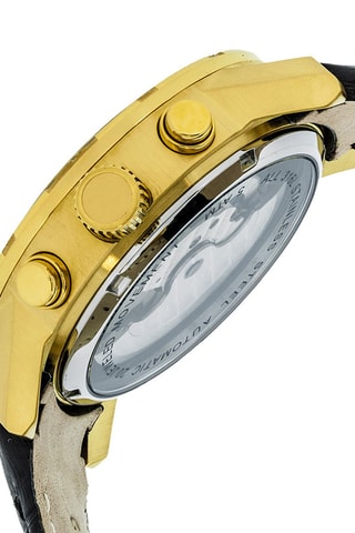 Montre automatique en cuir Hamilton - Noir et doré