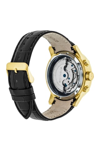 Montre automatique en cuir Hamilton - Noir et doré