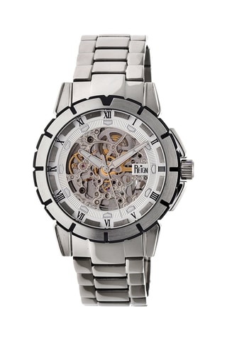 Montre automatique en acier Philippe - Argenté et blanc - Reign