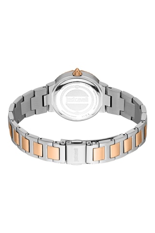 Montre à quartz en acier - Argenté et doré rose