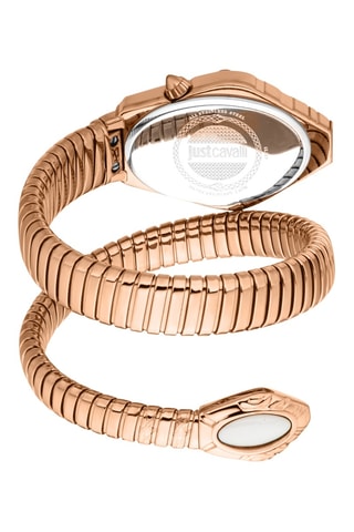 Relógio de quartzo em aço e cristais checos -  Dourado-rosa e branco