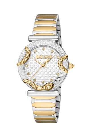 Montre à quartz en acier et cristaux tchèques - Argenté et doré