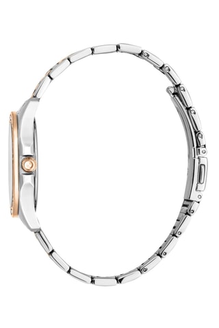 Montre à quartz en acier et cristaux tchèques - Argenté et doré rose