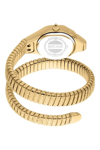 Relógio de quartzo em aço e cristais checos - Dourado e branco