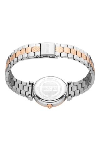 Montre à quartz en acier et cristaux tchèques - Doré rose et argenté