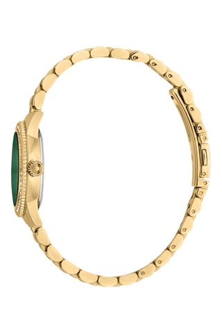 Montre à quartz en acier et cristaux tchèques - Doré et vert