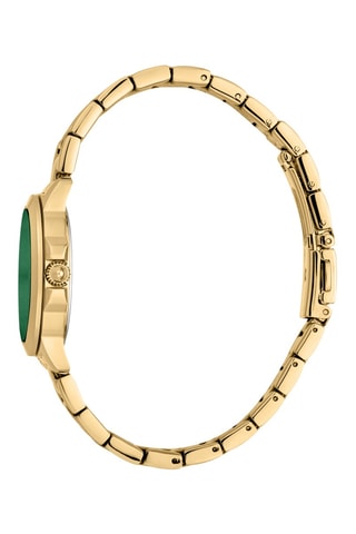 Montre à quartz en acier et cristaux tchèques - Doré et vert