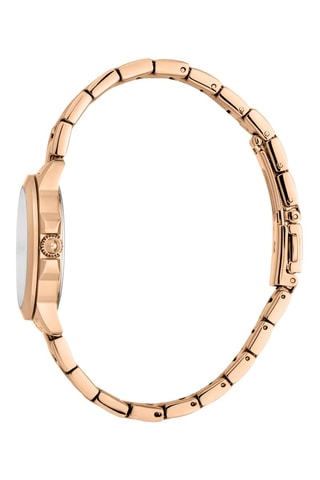 Montre à quartz en acier et cristaux tchèques - Doré rose et argenté