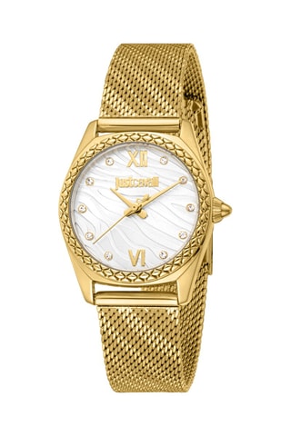 Relógio de quartzo em aço - Dourado e branco