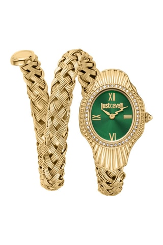 Relógio de quartzo em aço Just Cavalli - Dourado e verde