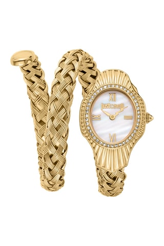 Relógio de quartzo em aço Just Cavalli - Dourado e branco