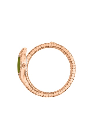 Relógio de quartzo em aço e cristais checos Vita - Dourado-rosa e verde