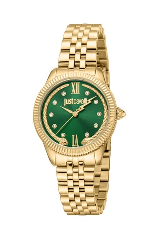 Relógio de quartzo em aço Just Cavalli - Dourado e verde