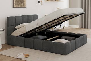 Lit-coffre avec sommier Bubble - Couchage 140 x 190 cm