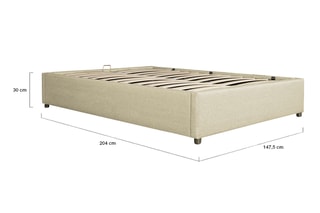 Lit coffre avec sommier Otto - Couchage 140 x 190 cm