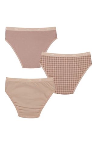 3 culottes Les Pockets Coton - Marron clair