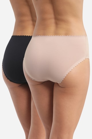 2 culottes Body Touch Easy - Nude et noir