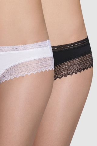 2 shortys Sexy Fashion - Blanc et noir 