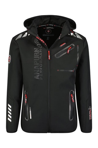 Casaco Softshell com capuz Royautana - Preto