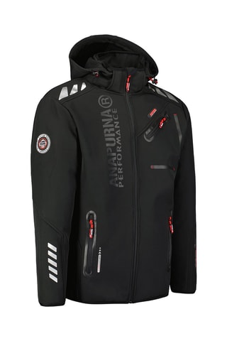 Casaco Softshell com capuz Royautana - Preto