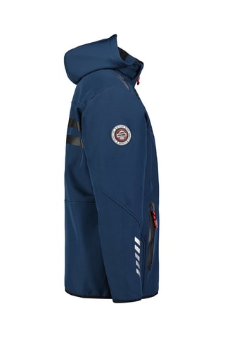Casaco Softshell com capuz Royautana - Azul-marinho e preto
