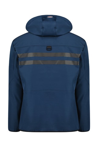 Casaco Softshell com capuz Royautana - Azul-marinho e preto
