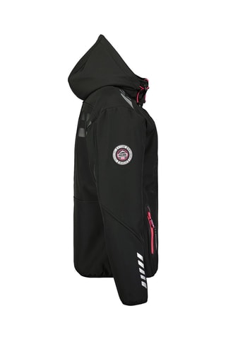Casaco Softshell com capuz Reinana Preto e rosa