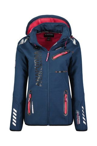 Casaco Softshell com capuz Reinana Azul-marinho e rosa