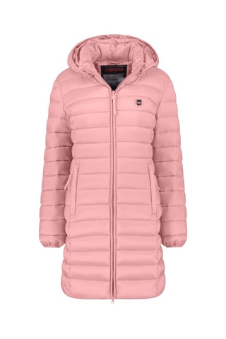 Blusão comprido com capuz Akitalana - Rosa